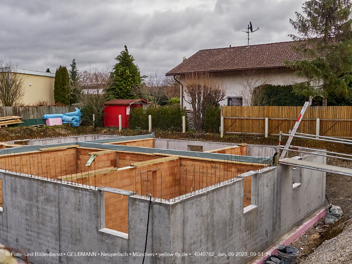 09.01.2023 - Neubau eines Mehrfamilienhause in der Niederalmstraße 16 in Neuperlach-Trudering